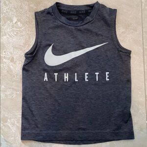 Nike Boys Muscle Dri-Fit Tank in Grey XS/4